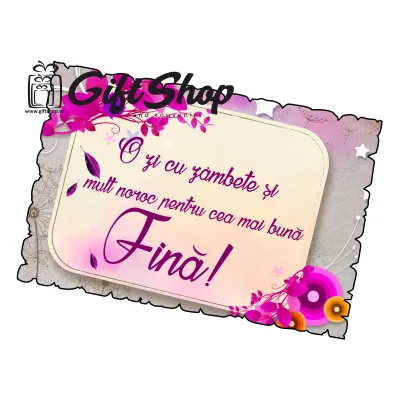 O zi cu zambete pentru cea mai buna fina, magnet frigider  mgs115